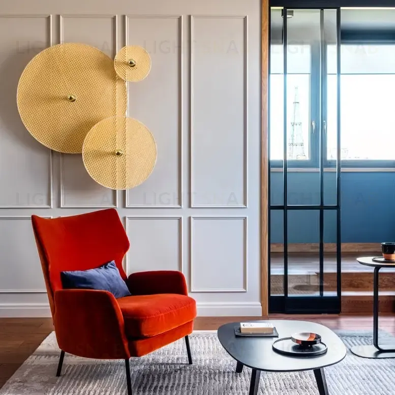 Бра Tan Tan A1053/10 см металл хром + 1125/60 см натуральный ротанг 092054