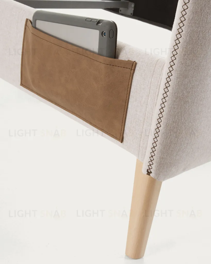 Кровать Lydia 90х190 бежевая 052258