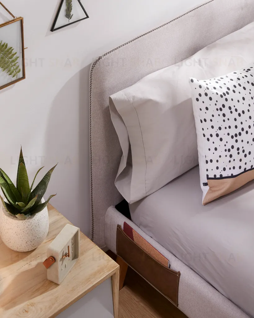 Кровать Lydia 90х190 бежевая 052258