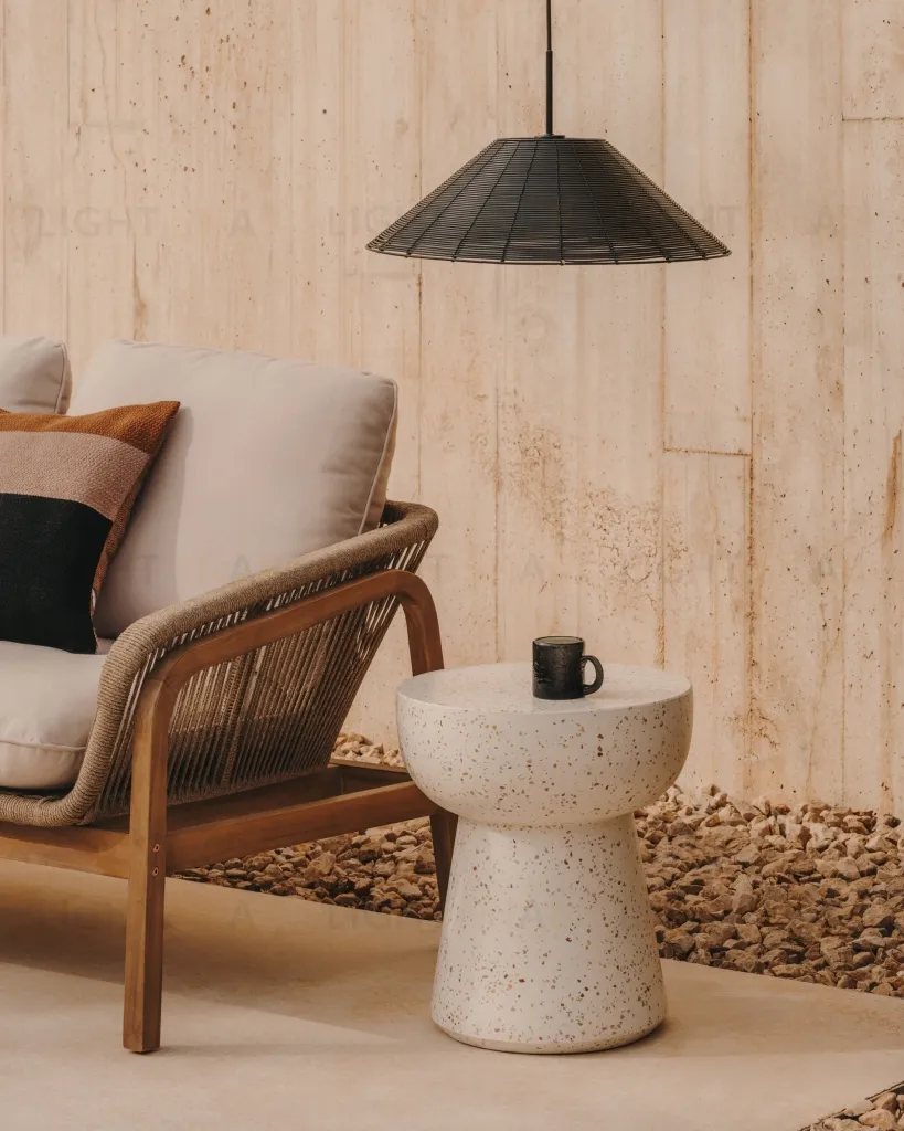 Pada Приставной столик из терраццо белого цвета Ø 40 см 192839