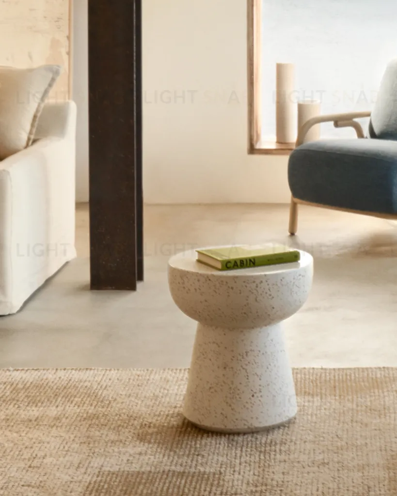 Pada Приставной столик из терраццо белого цвета Ø 40 см 192839