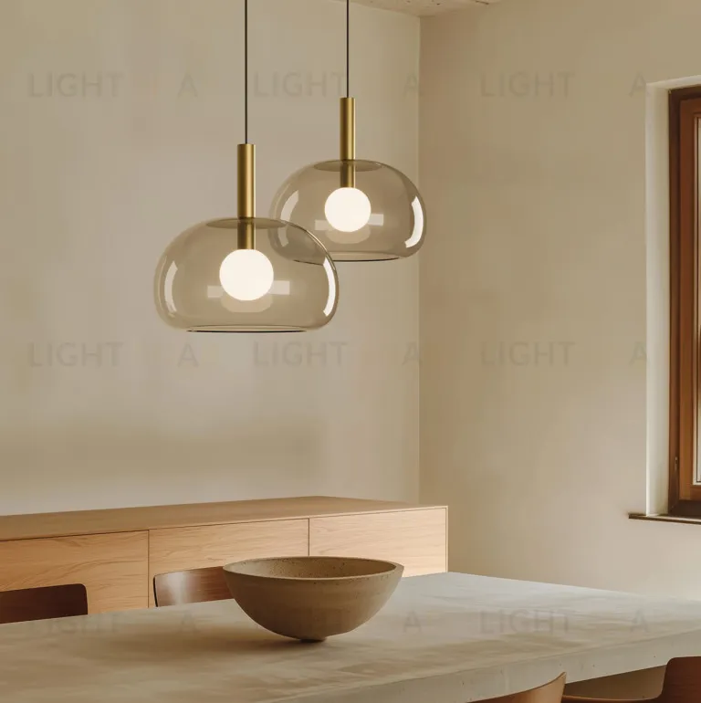 Подвесной светильник Cloud серое стекло/золотой металл 432117