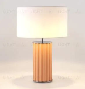 Настольная лампа Sonica золотой металл / белая керамика + белый абажур 801011/36 424484