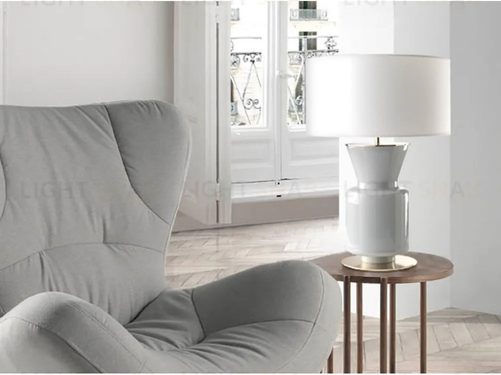 Настольная лампа Ponn хромированный металл, абажур белый 801011/36 035928