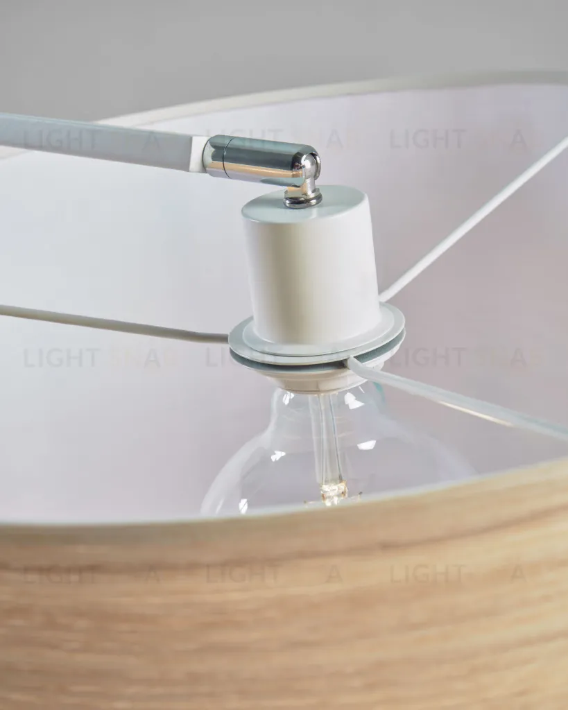 Торшер Juhe с отделкой из ясеня белым металлом и мрамором 103241