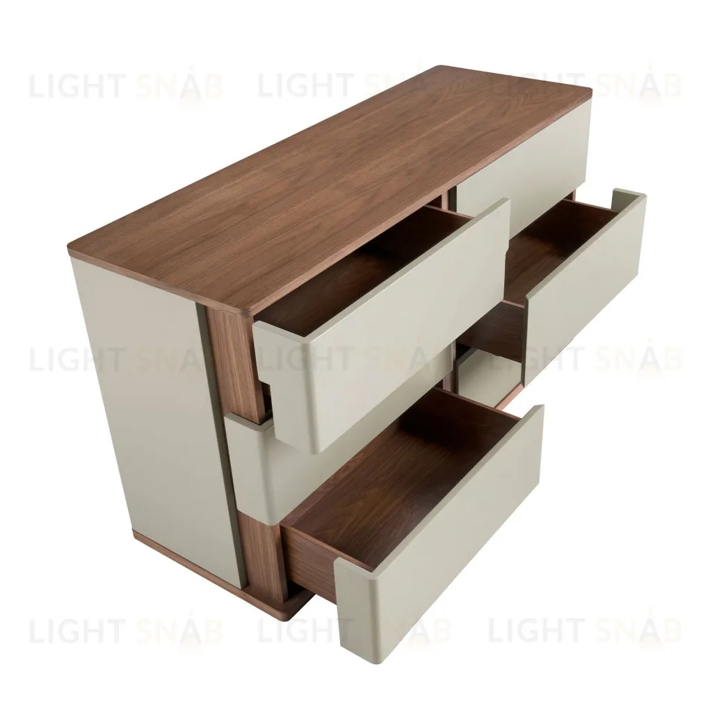 Комод  7168/MC2320DR из серого лака и орехового дерева 194232