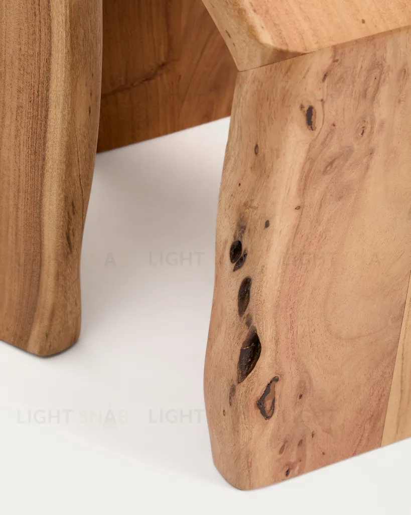 Комплект из 2-х столиков Lomiri из массива акации с выбеленной отделкой 50 x 42 см/34 x 42  419813