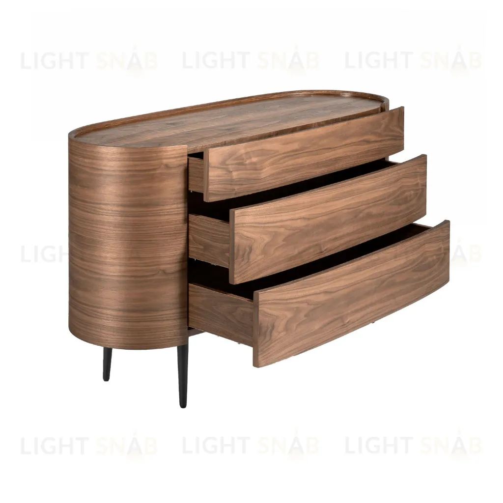 Комод AC2001DR /7075 овальный ореховый 096385