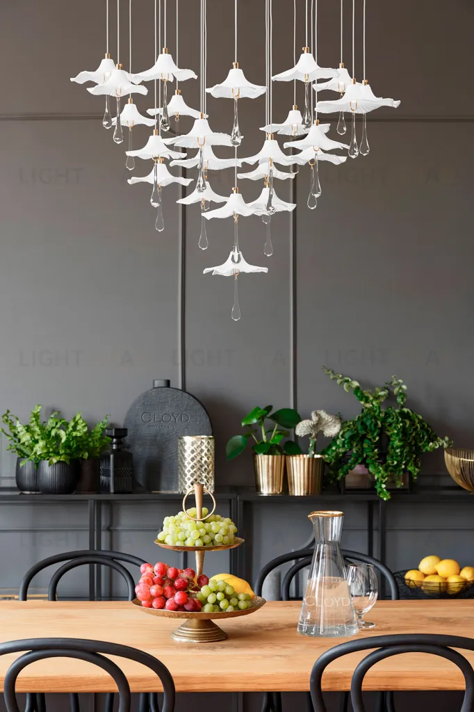  Люстра Cloyd SHANGRILA C33 / выс. 120 см - керамика - белый (арт.11491)  11491