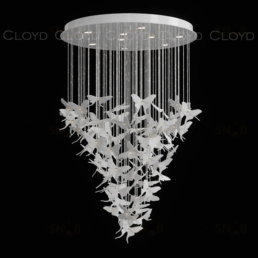  Люстра Cloyd TROPICA C9 / выс. 120 см - керамика - белый (арт.11531)  11531