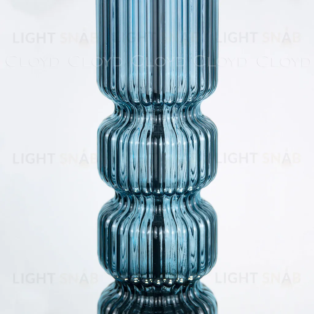  Подвесной светильник Cloyd HOW P1 / выс. 39 см - черный - синее стекло (арт.11604)  11604