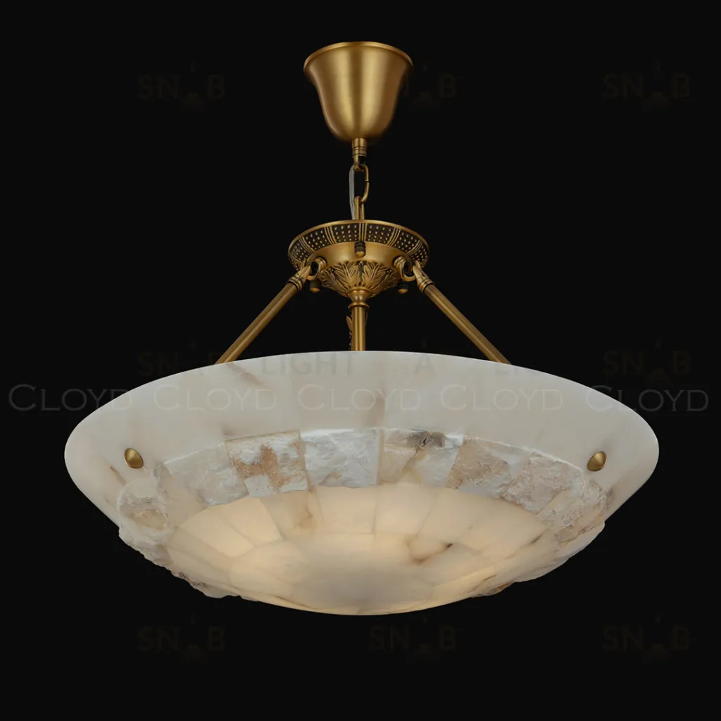  Люстра Cloyd TELEMACH C6 / Ø60 см - алебастр - латунь (арт.12347)  12347