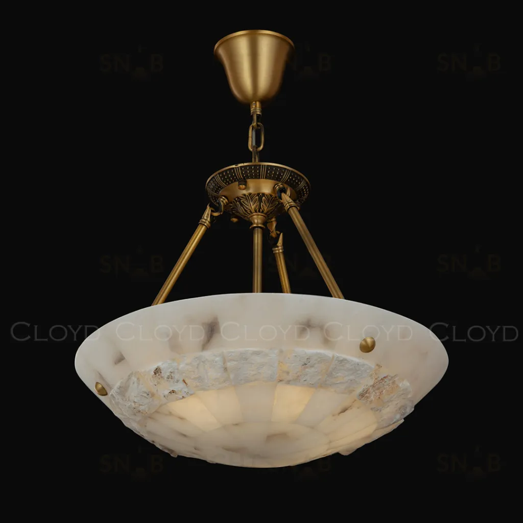  Люстра Cloyd TELEMACH C5 / Ø50 см - алебастр - латунь (арт.12346)  12346