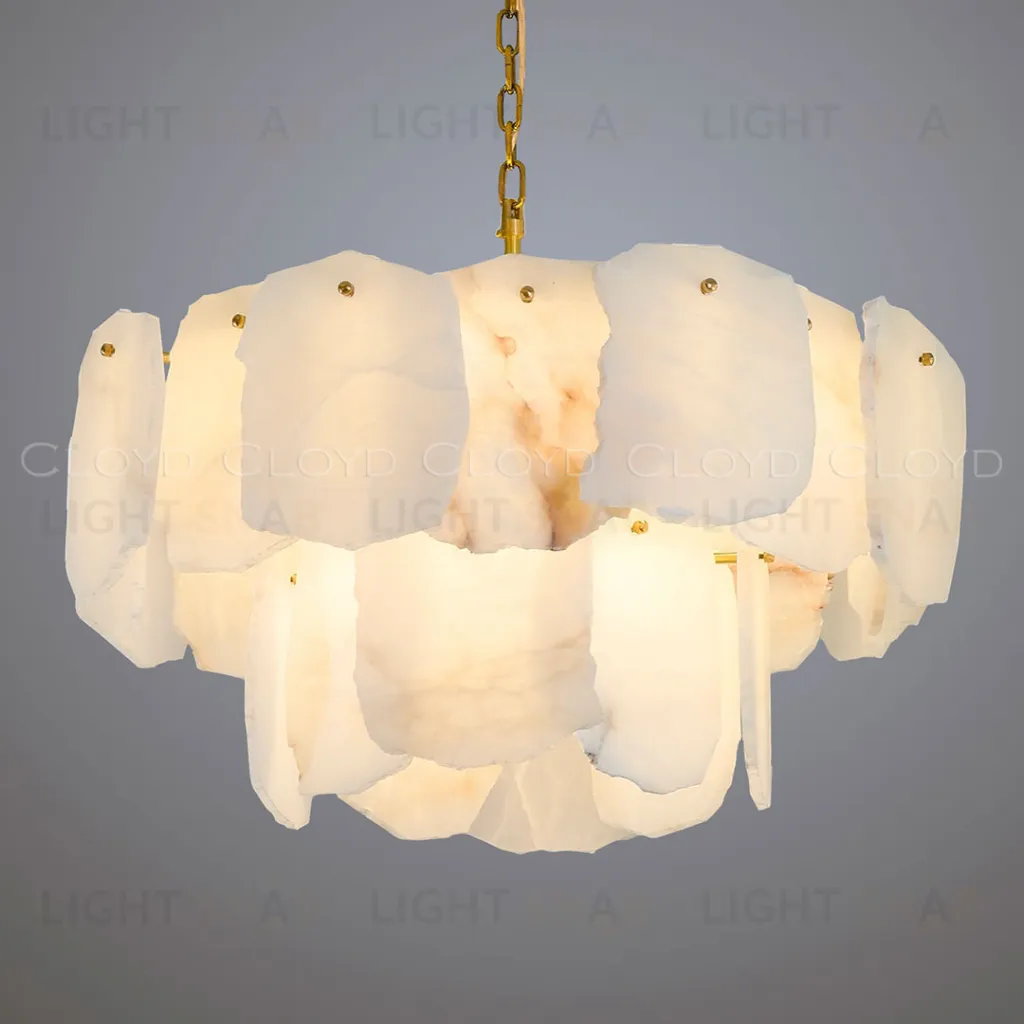  Люстра Cloyd KNOSS-B C9 / Ø60 см - алебастр - латунь (арт.12350)  12350