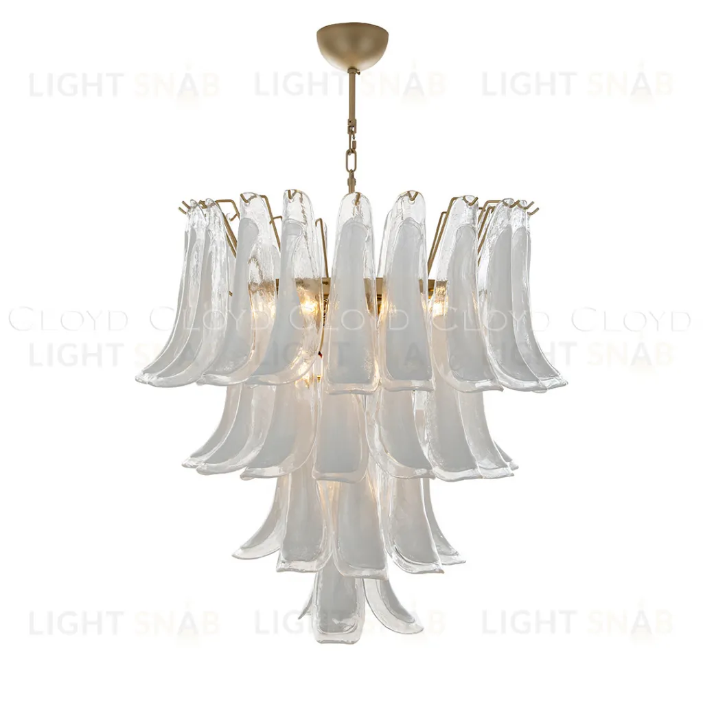  Люстра Cloyd AZORES-B C10 / Ø65 см - латунь светл. - бело-прозрачн.стекло (арт.11652)  11652