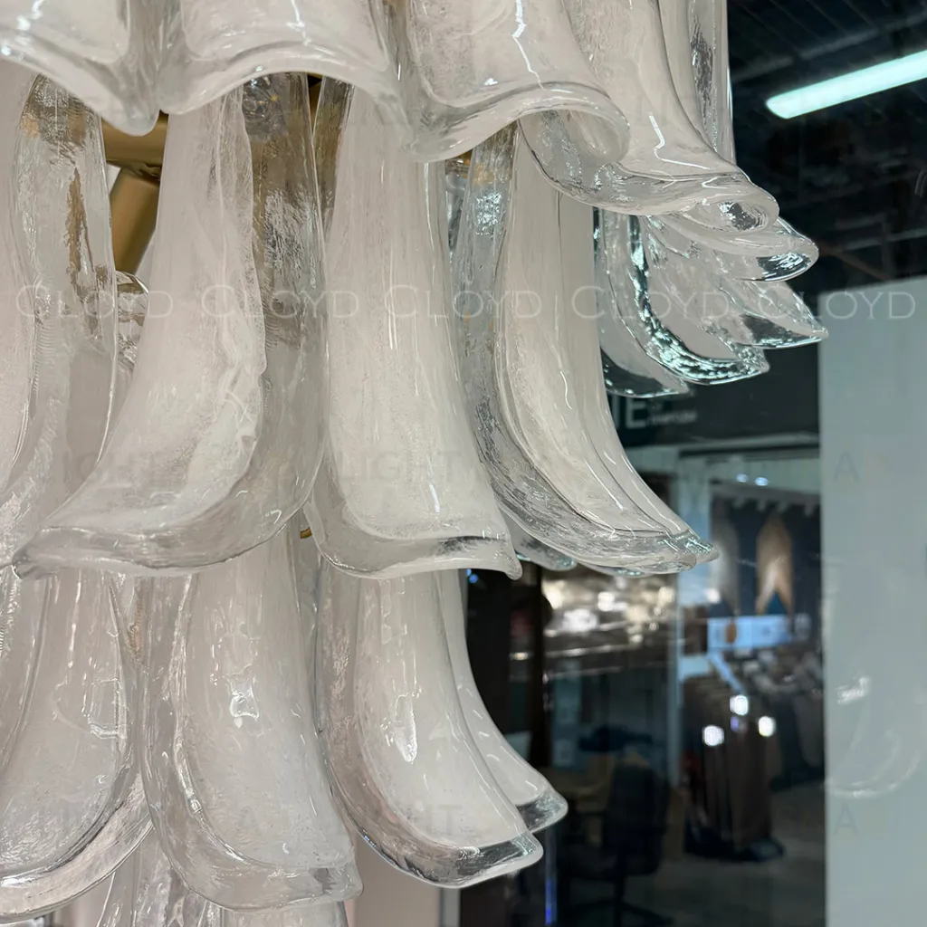  Люстра Cloyd AZORES-B C10 / Ø65 см - латунь светл. - бело-прозрачн.стекло (арт.11652)  11652