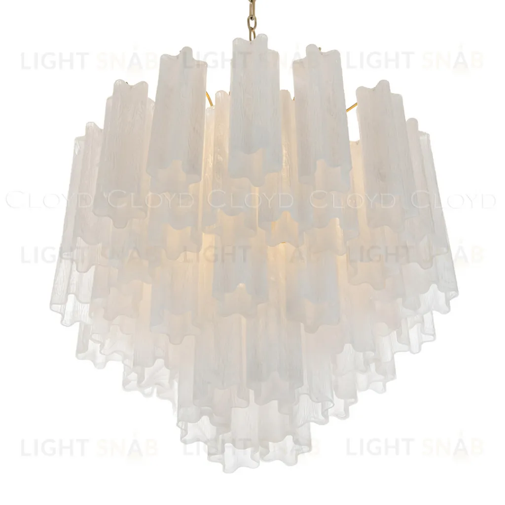  Люстра Cloyd ANNO-B C7 / Ø58 см - латунь светл. - стекло белые облака (арт.11648)  11648