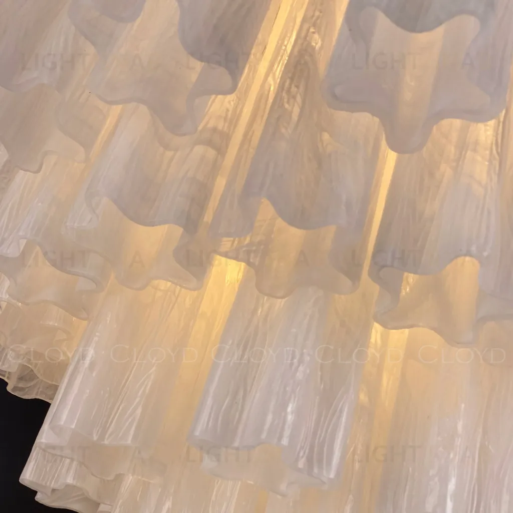  Люстра Cloyd ANNO-B C7 / Ø58 см - латунь светл. - стекло белые облака (арт.11648)  11648