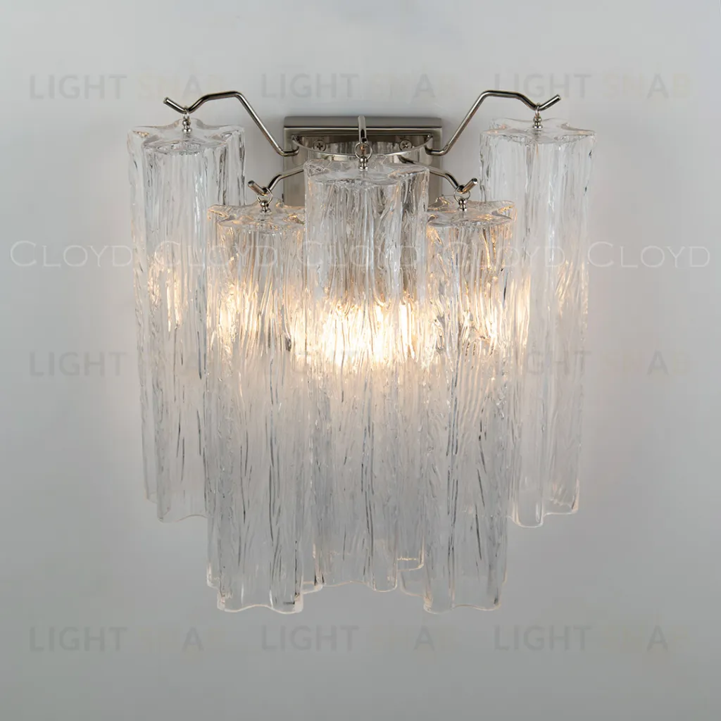  Бра Cloyd ANNO-D W1 / выс. 29 см - хром - прозрачн.стекло (арт.20469)  20469