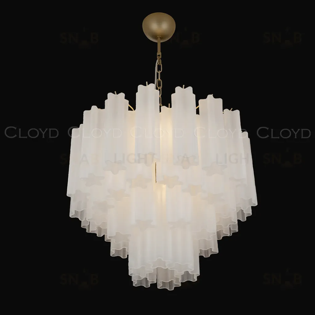  Люстра Cloyd ANNO-C C7 / Ø58 см - латунь светл. - белое матовое стекло (арт.11649)  11649