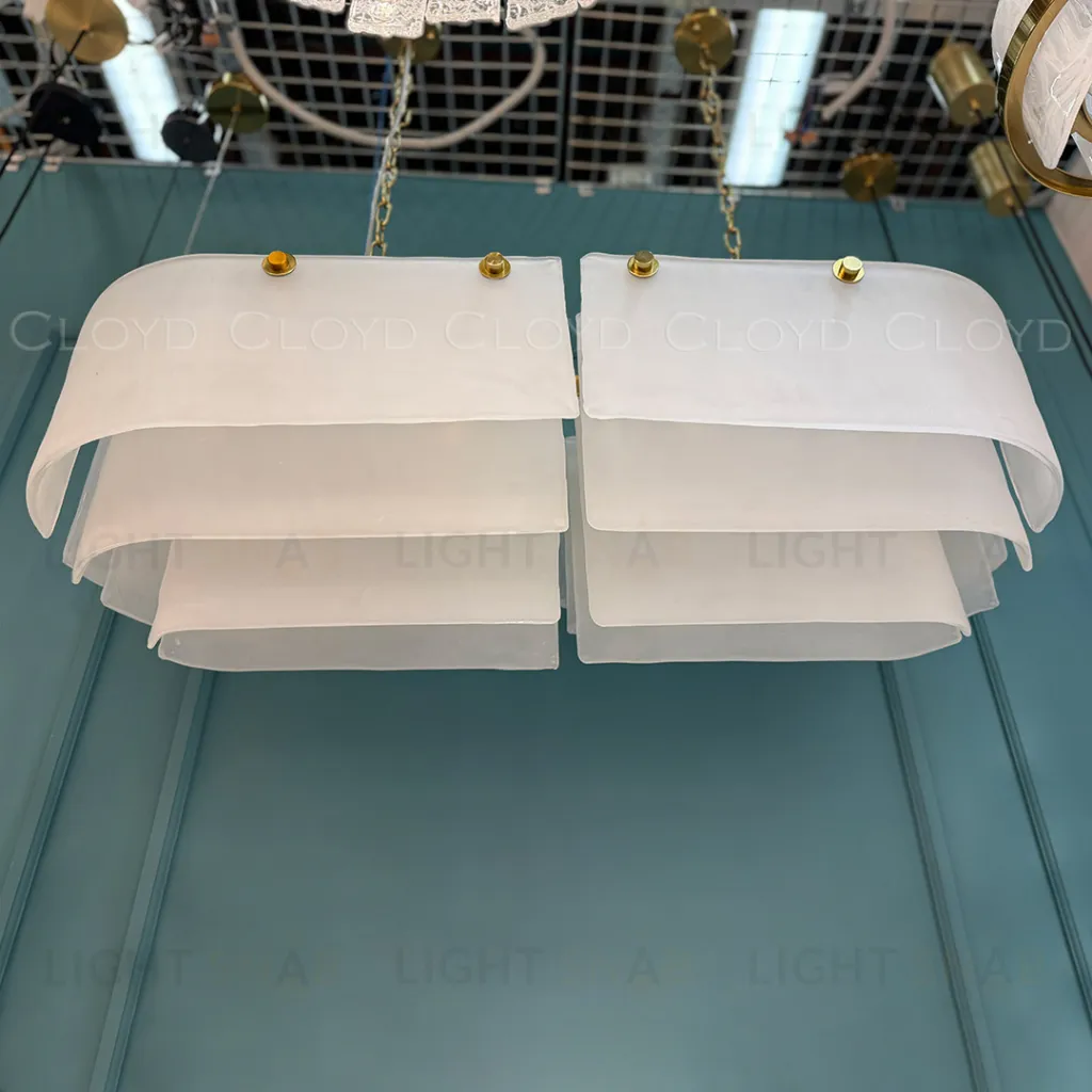  Люстра Cloyd PAMIR C12 / шир. 100 см - латунь - белое матовое стекло (арт.11657)  11657