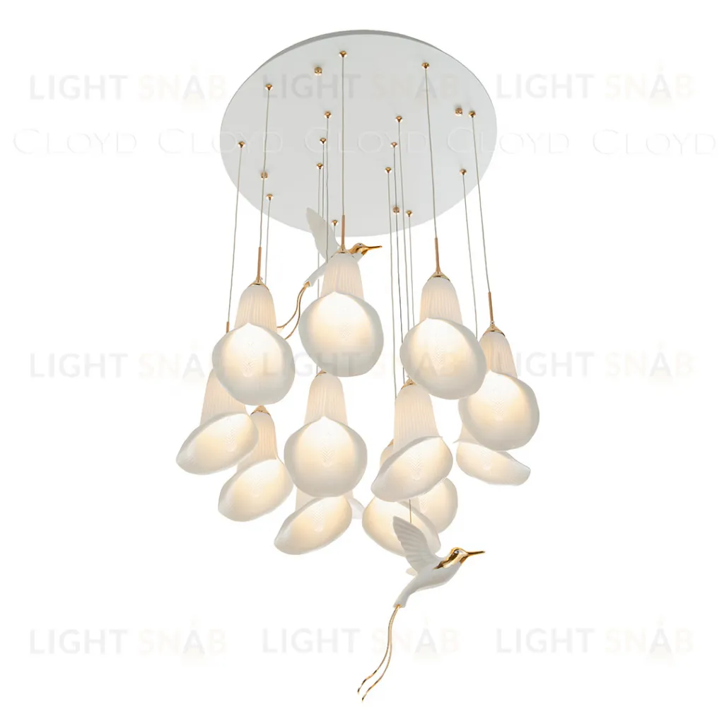  Люстра Cloyd OSANNA C13 / Ø60 см - керамика - белый (арт.11889)  11889
