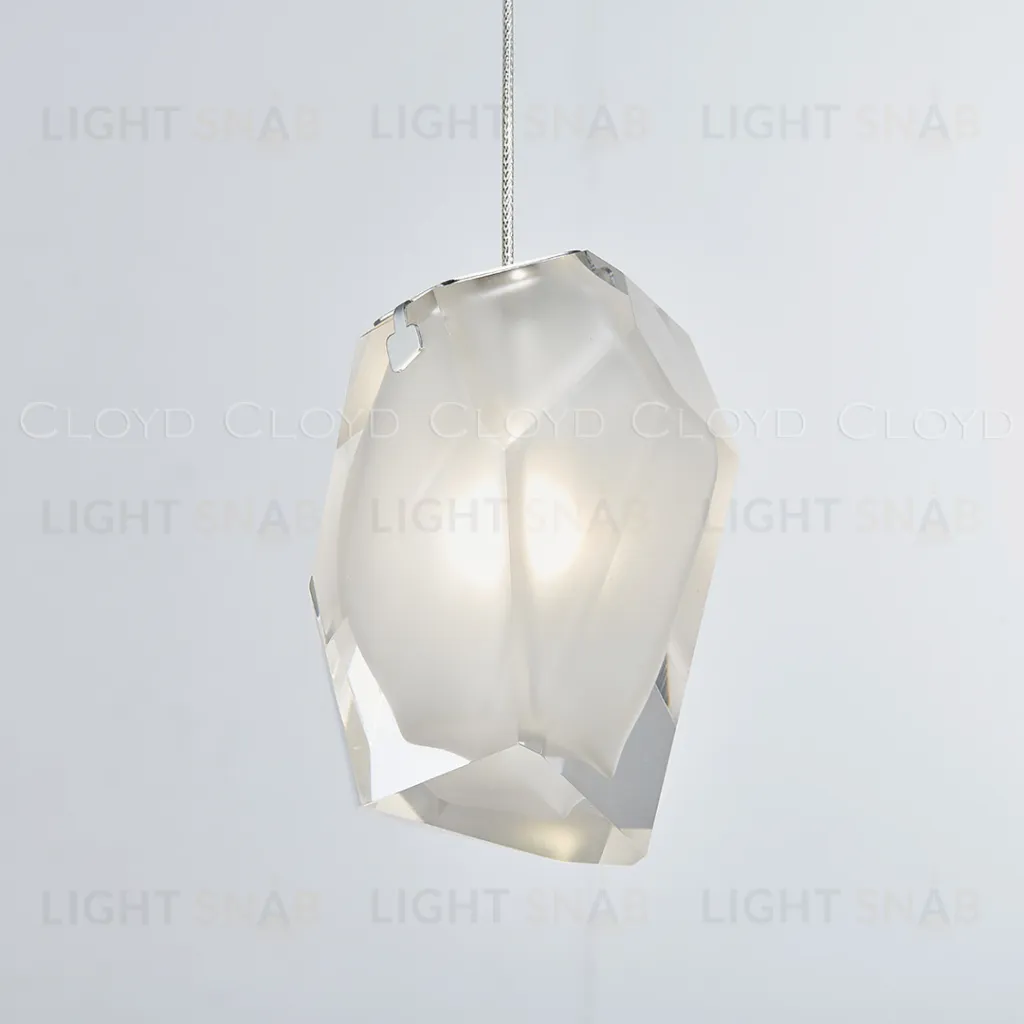  Подвесной светильник Cloyd VARELL P1 / шир. 20 см - хром - белое стекло (арт.11658)  11658