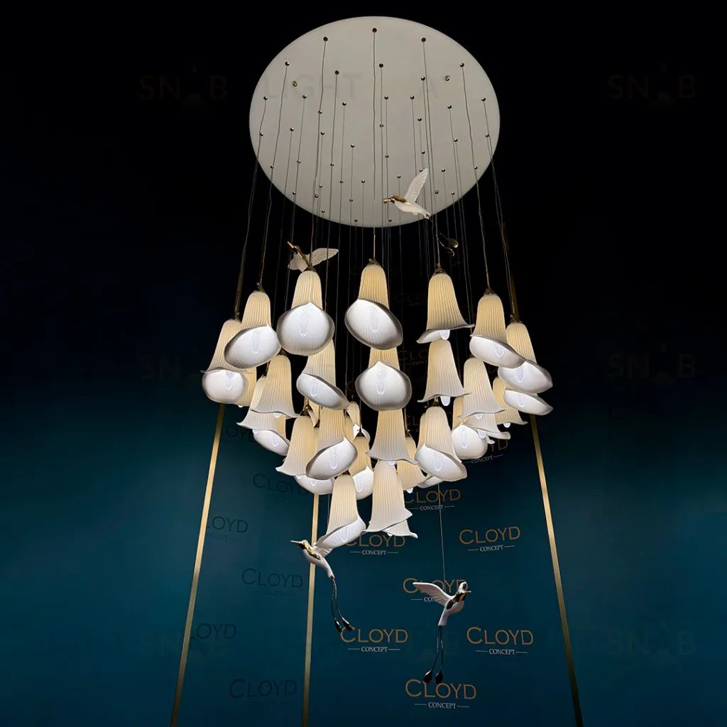  Люстра Cloyd OSANNA C41 / выс. 200 см - керамика - белый (арт.11897)  11897