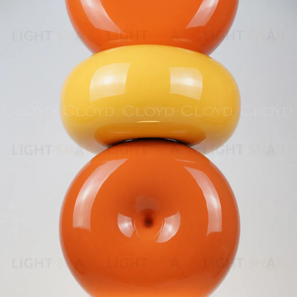  Подвесной светильник Cloyd MOGOTON P1 / Ø25 см - черный - оранж. и желт. керамика (арт.11899)  11899