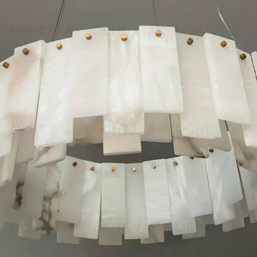  Люстра Cloyd HERCULANUM-D C18 / Ø80 см - алебастр - латунь (арт.12361)  12361