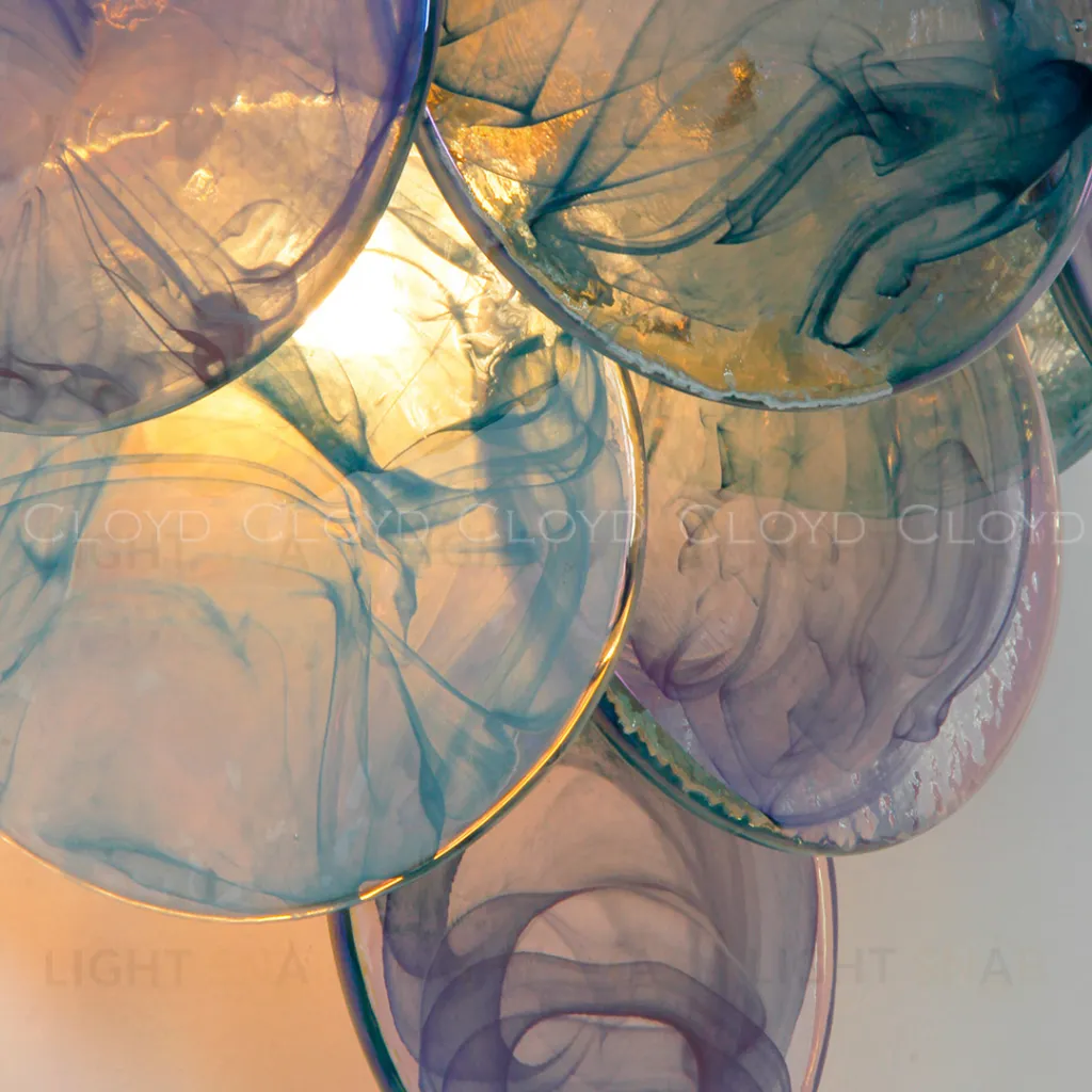  Бра Cloyd LINZE-B W2 / выс. 32 см - латунь - голубое стекло (арт.20483)  20483