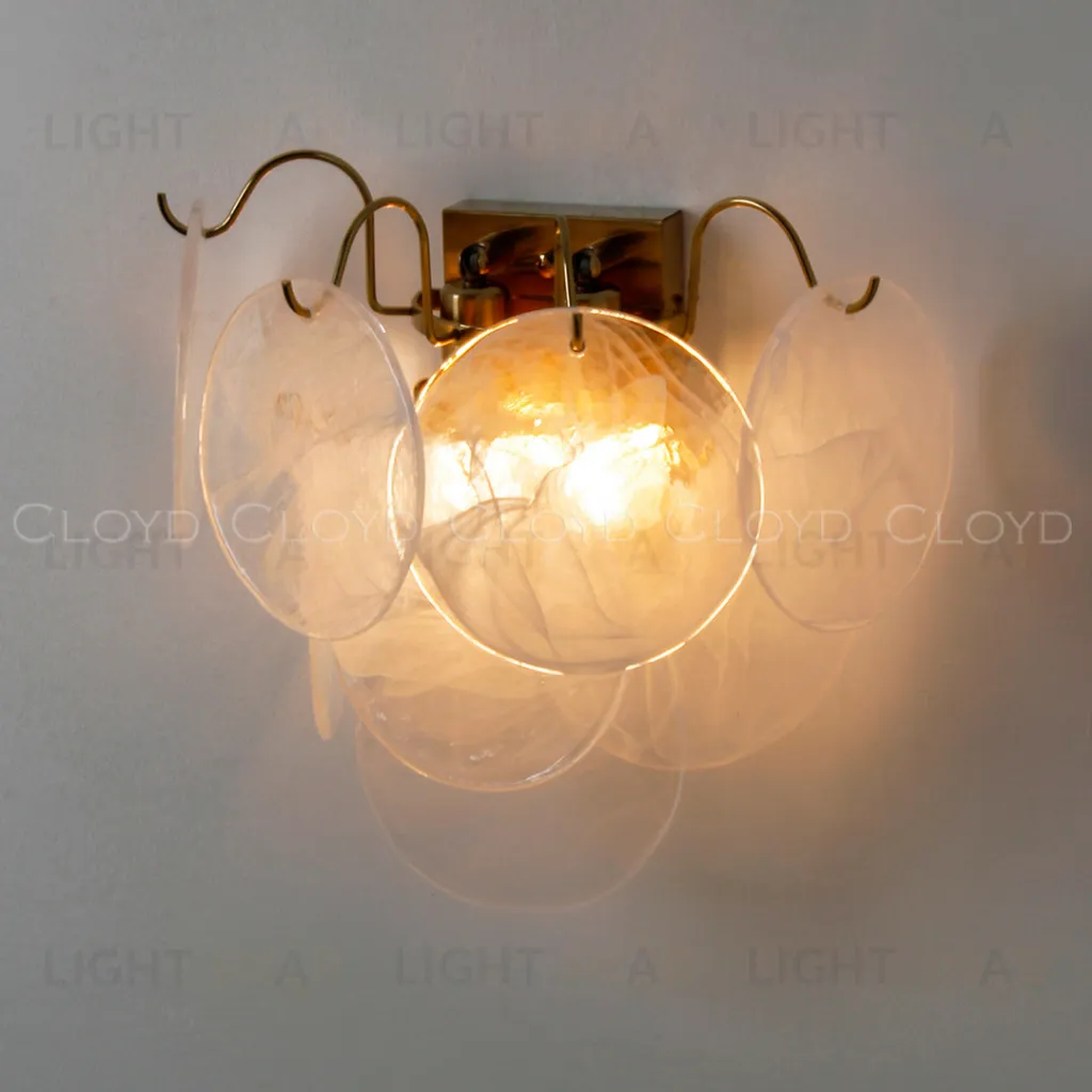  Бра Cloyd LINZE-B W2 / выс. 32 см - латунь - белое стекло (арт.20482)  20482