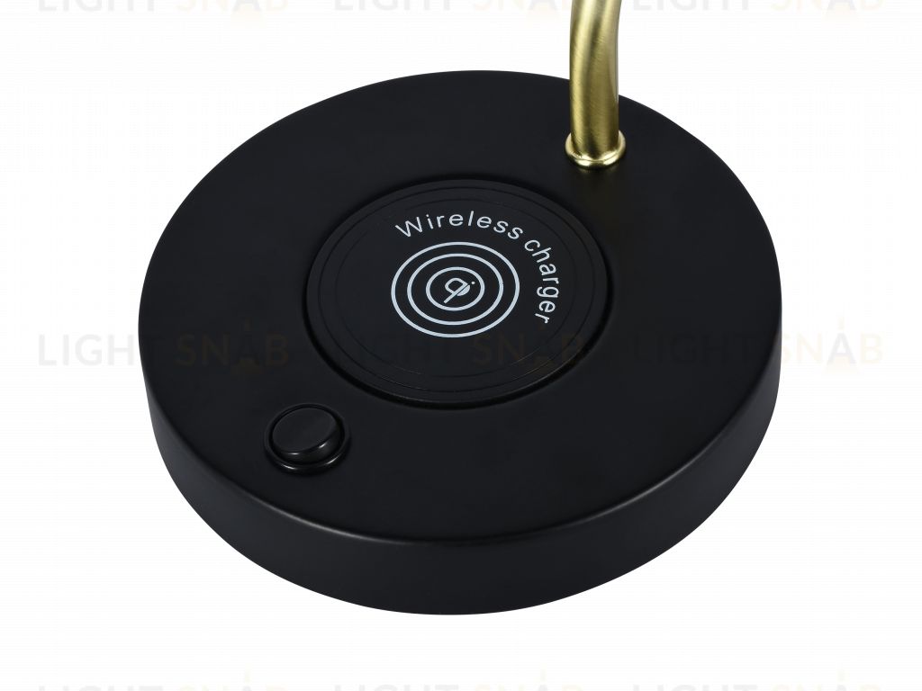 Настольная лампа черня E27 беспроводная зарядка 50см Zortes DESKLIGHT ZRS.1066.04 ZRS.1066.04