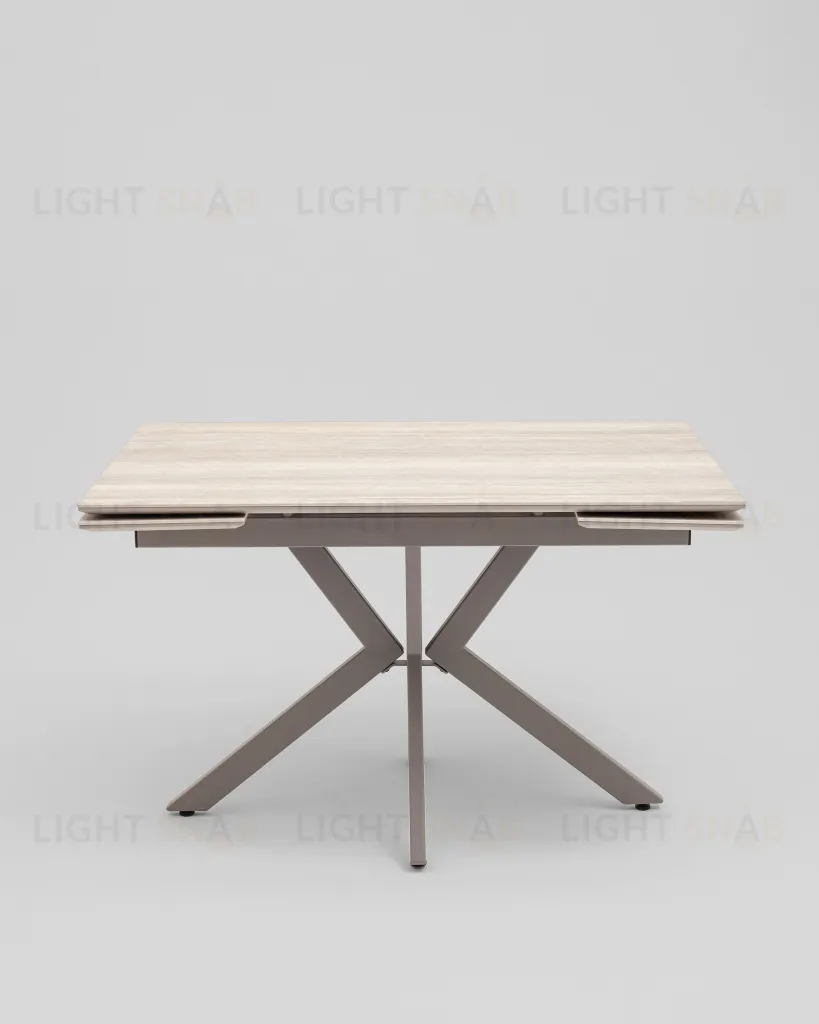 Стол Marmer 120-180/80/76 см подстолье металл капучино УТ000042366