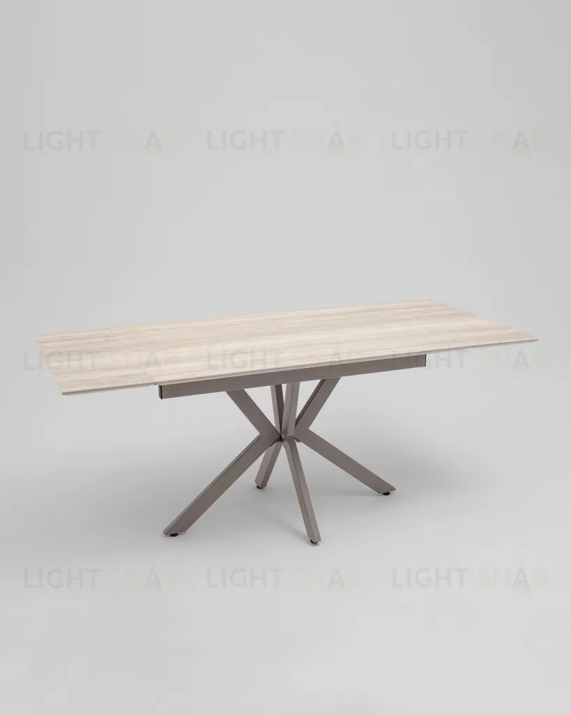 Стол Marmer 120-180/80/76 см подстолье металл капучино УТ000042366