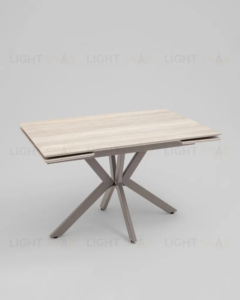 Стол Marmer 120-180/80/76 см подстолье металл капучино УТ000042366