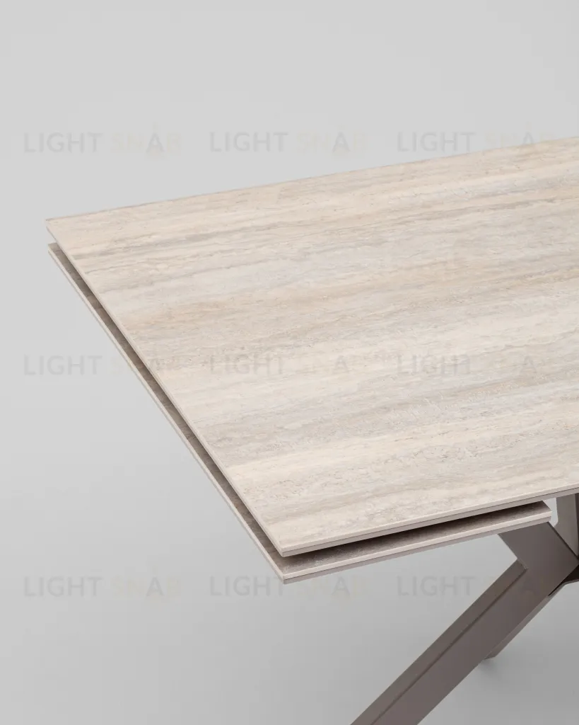 Стол Marmer 120-180/80/76 см подстолье металл капучино УТ000042366