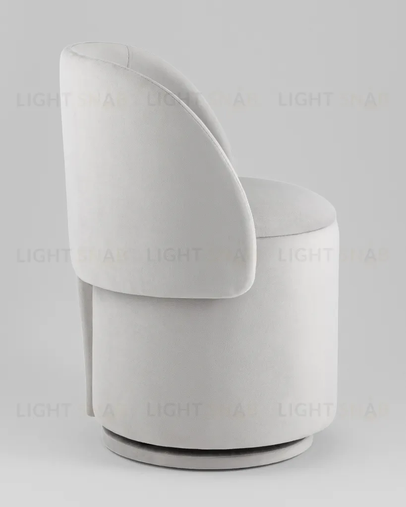 Пуф-трансформер Таунсвилл вращающийся с ящиком велюр светло-серый УТ000042266