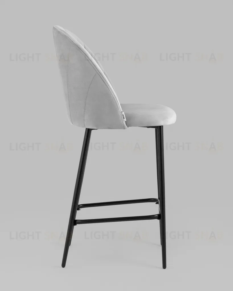 Стул полубарный Логан SN велюр светло-серый УТ000042213