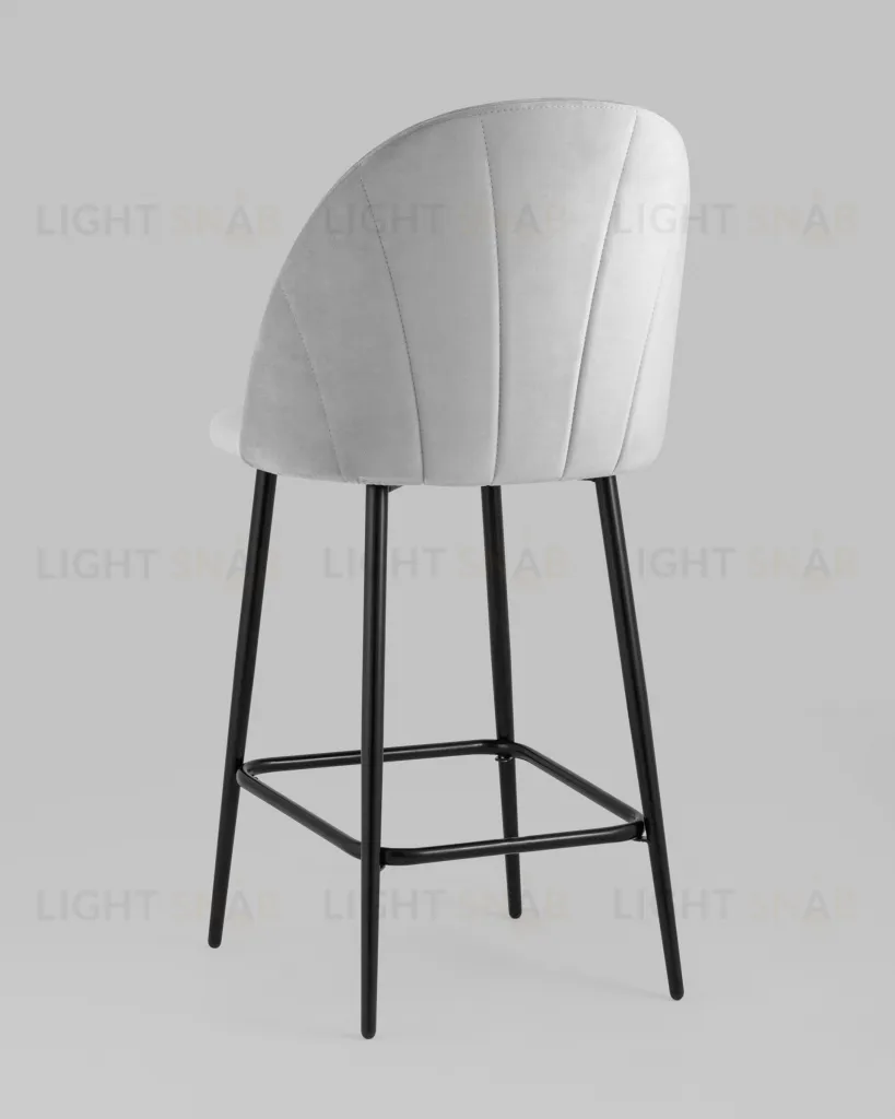 Стул полубарный Логан SN велюр светло-серый УТ000042213