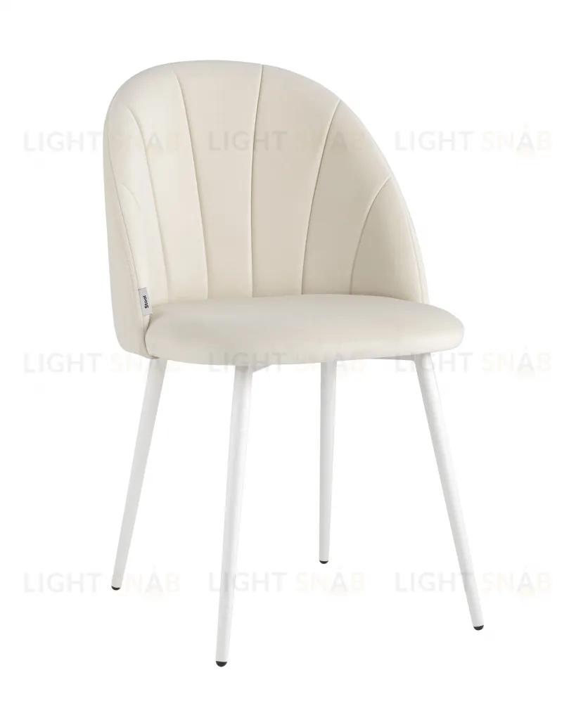 Стул Логан SN велюр молочный белые ножки УТ000042203