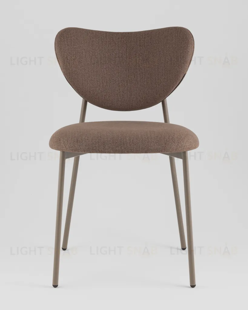 Стул Rina велюр коричневый каркас бежево-серый УТ000042359