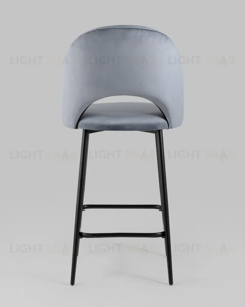 Стул полубарный Меган SN велюр серый УТ000042230