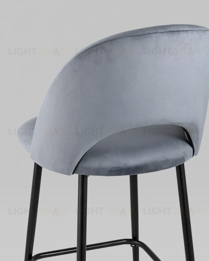 Стул полубарный Меган SN велюр серый УТ000042230