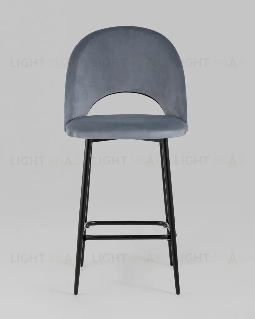 Стул полубарный Меган SN велюр серый УТ000042230