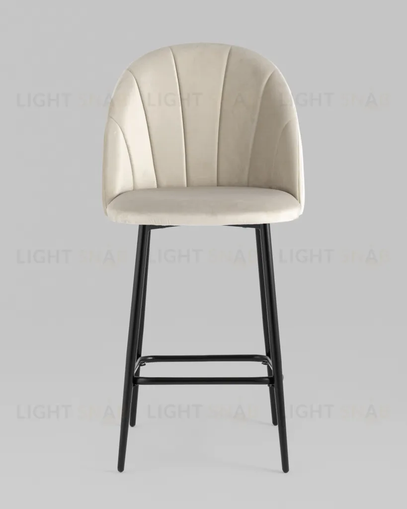 Стул полубарный Логан SN велюр бежевый УТ000042210