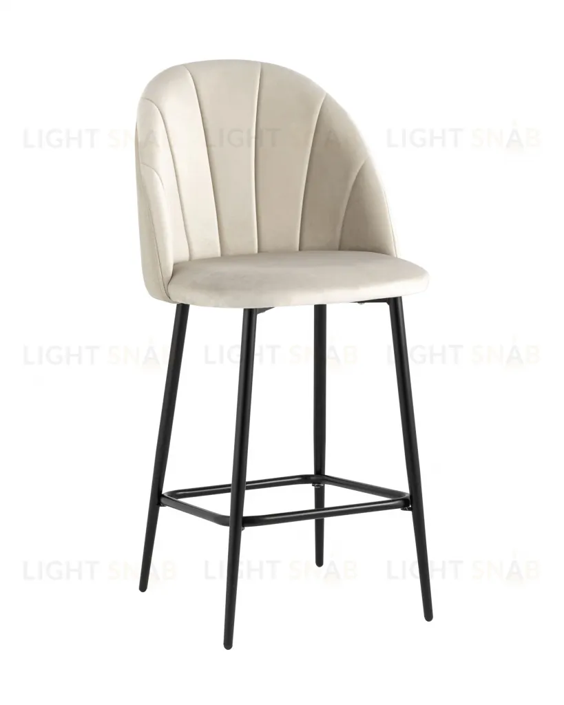 Стул полубарный Логан SN велюр бежевый УТ000042210