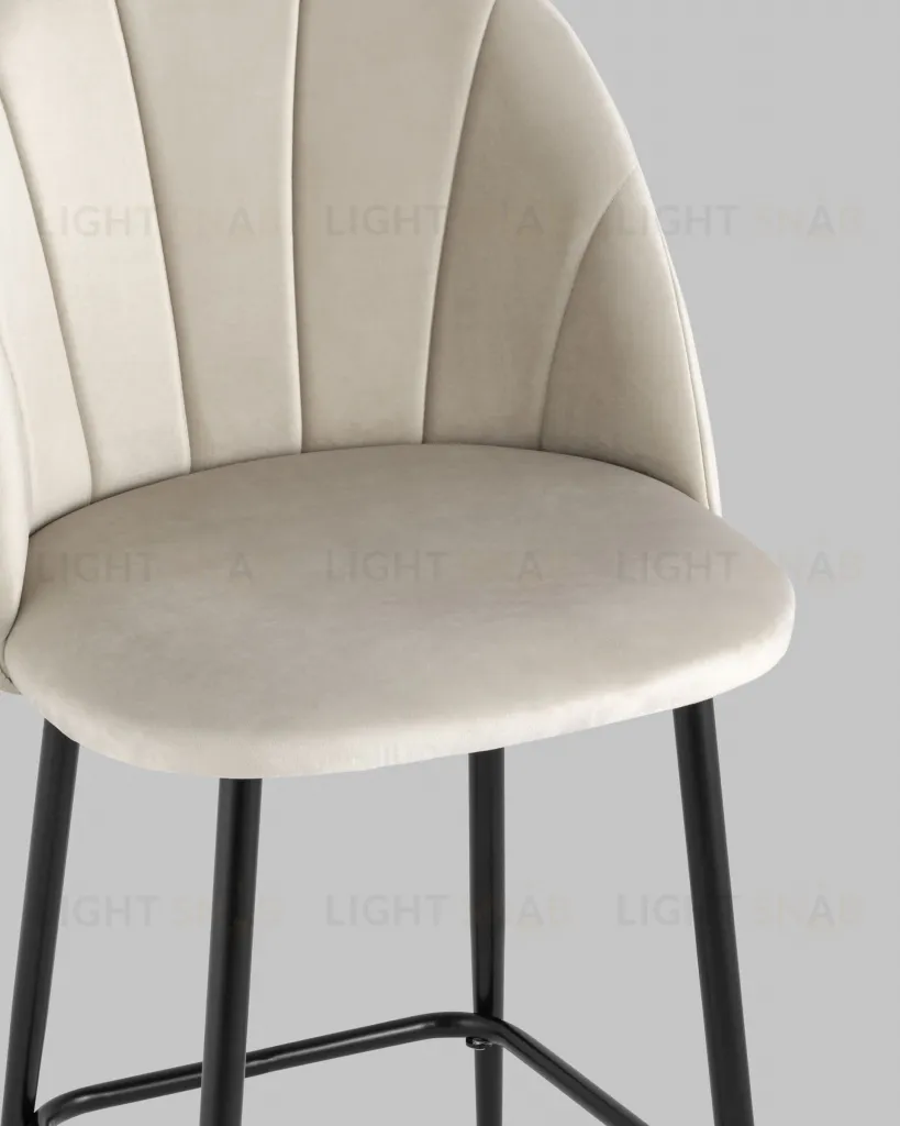 Стул полубарный Логан SN велюр бежевый УТ000042210