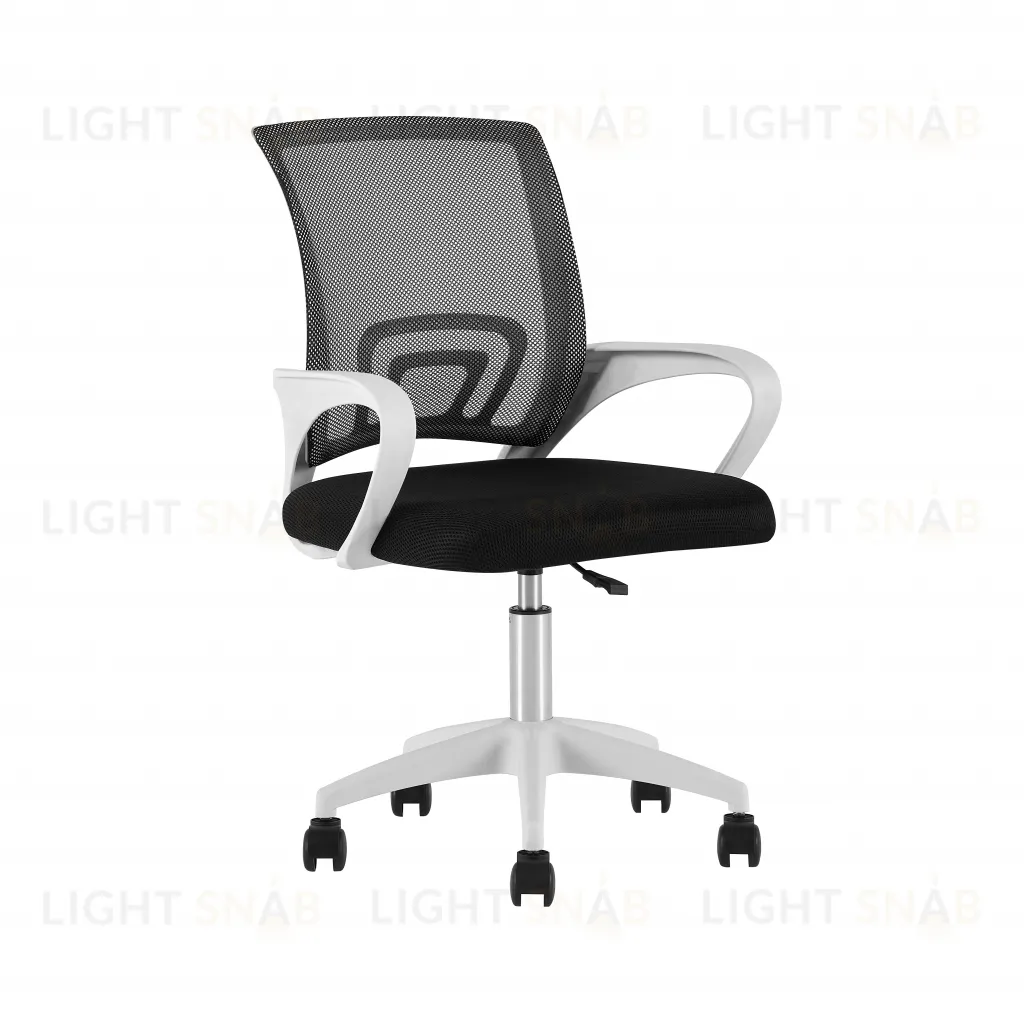 Кресло офисное TopChairs Simple SN черный пластик белый УТ000042082