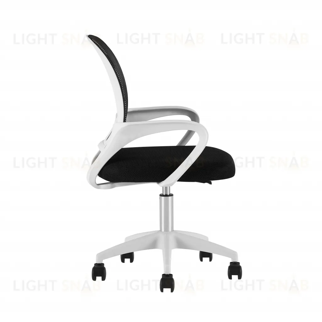 Кресло офисное TopChairs Simple SN черный пластик белый УТ000042082